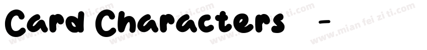 Card Characters字体字体转换